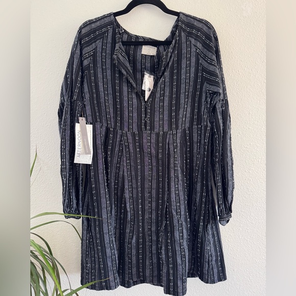 New Anthropologie x AFTERNOON Siobhan Tunic Dress size 4 Black Long Sleeve - Picture 5 of 15